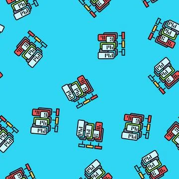 Task batching time management vector seamless pattern Illustrazione stock