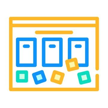 Task board color icon vector color illustration Illustrazione stock