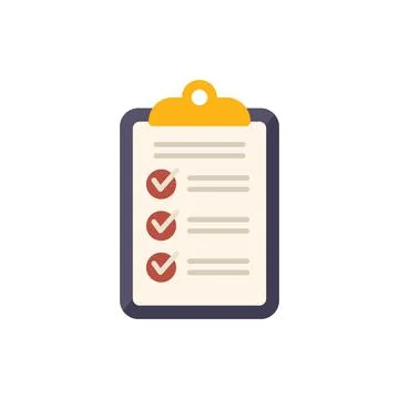 Task board icon flat vector. Work project Illustrazione stock