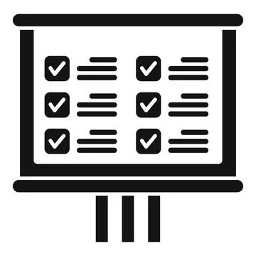 Task board icon simple vector. Event time Illustrazione stock