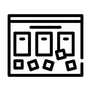 Task board line icon vector black illustration Illustrazione stock