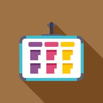 Task board showing project management planning workflow 스톡 일러스트