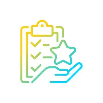 Task bonus gradient linear vector icon Illustrazione stock