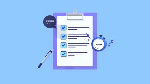 Task Checklist and To-Do List Animation for Productivity and Efficiency. Stock Footage 313868792
