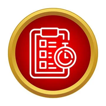 Task checklist with clock managing time and productivity Stock Illustration