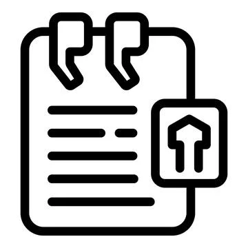 Task checklist icon with pinned notes Stock Illustration