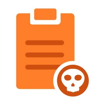 Task clipboard with skull icon イラスト素材