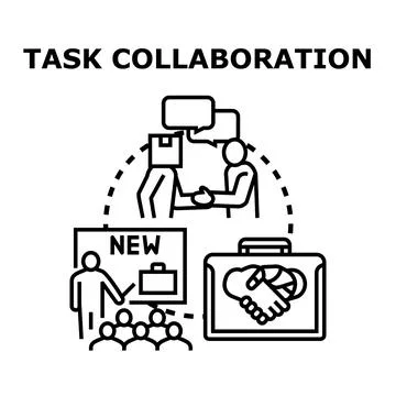 Task collaboration connecting people for successful business Stock Illustration
