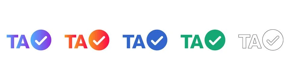 Task Completion and Approval Checkmark Icons Stock Illustration