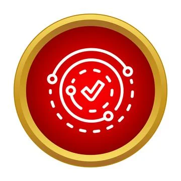 Task completion and successful project verification icon Illustrazione stock
