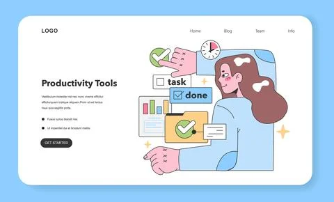 Task completion concept. Flat vector illustration. Illustrazione stock