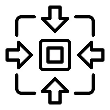 Task concentration icon outline vector. Mind work Stockillustratie