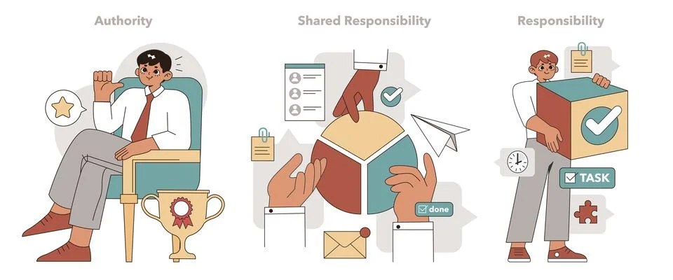 Task Delegation concept. Vector illustration. 스톡 일러스트