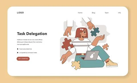 Task Delegation concept. Vector illustration イラスト素材