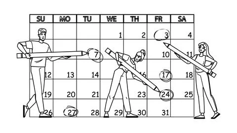 Task digital calendar vector イラスト素材