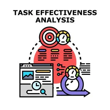 Task effectiveness analysis planning and optimization concept Stockillustratie