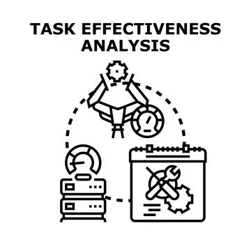 Task effectiveness analysis planning and optimization system Stock Illustration