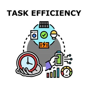 Task efficiency and resource optimization concept managing processes 스톡 일러스트