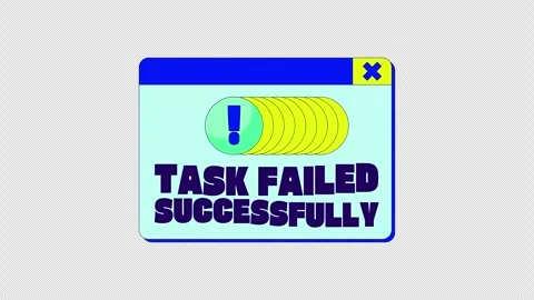 Task failed successfully gaming reaction 2D animation Stock Footage 338005969