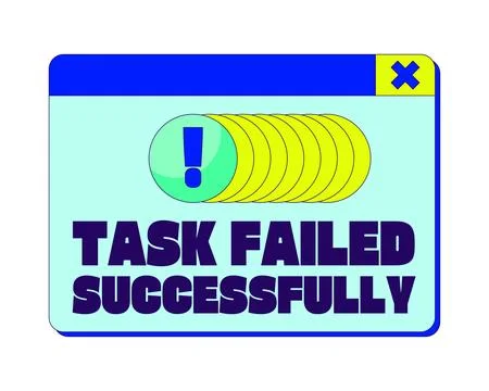 Task failed successfully gaming reaction illustration 스톡 일러스트
