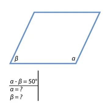 The task to find the corners of the parallelograms Stock Illustration
