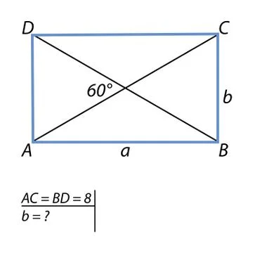The task to find the short side parallelograms Illustrazione stock