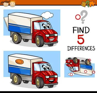 Task of finding differences Cartoon Illustration of Finding Differences Ed... 写真素材