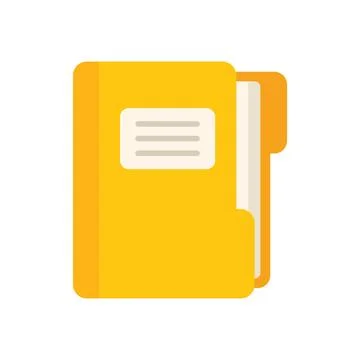 Task folder icon flat vector. Business test Illustrazione stock