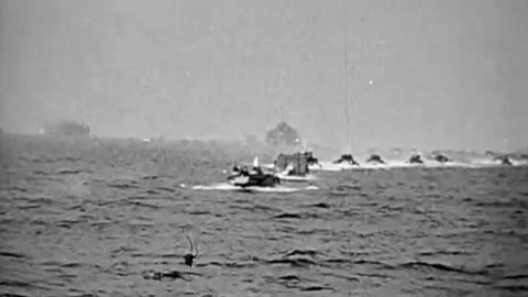 The Task Force 58 in the battle for Okinawa. June 1945  (12) Stock Footage 235863656