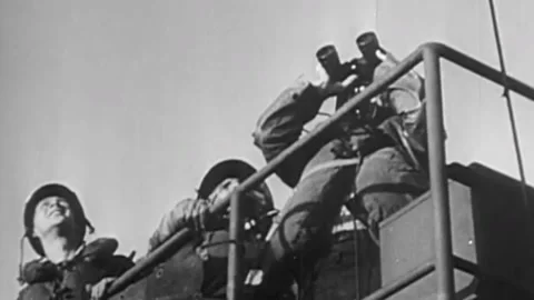 The Task Force 58 in the battle for Okinawa. June 1945  (16) Video stock 235863726
