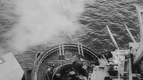 The Task Force 58 in the battle for Okinawa. June 1945  (27) Video stock 235863889