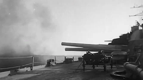 The Task Force 58 in the battle for Okinawa. June 1945  (33) Video stock 235863998