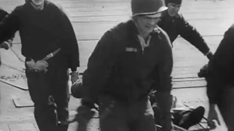 The Task Force 58 in the battle for Okinawa. June 1945  (45) Video stock 235864256