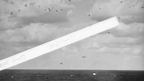 The Task Force 58 in the battle for Okinawa. June 1945  (56) Video stock 235864570