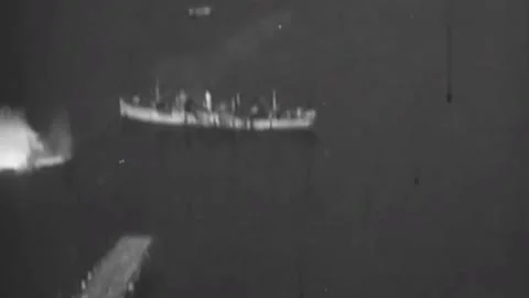 The Task Force 58 in the battle for Okinawa. June 1945  (9) Video stock 235864755