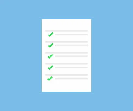 Task form check list checkmarks, clipboard concept logo design. Illustrazione stock