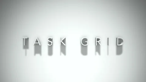 Task grid 3D title animation with shadows on a white background Stock Footage 297386276