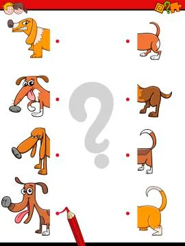 Task of halves activity Illustrazione stock