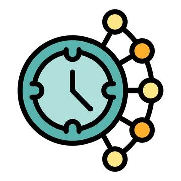 Task hour icon vector flat Illustrazione stock