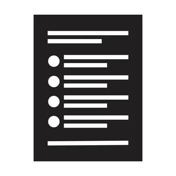 Task icon vector for business file data and document report in a glyph Stock Illustration