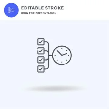 Task icon vector, filled flat sign, solid pictogram isolated on white, logo Illustrazione stock