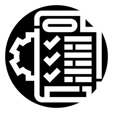 Task list and settings management icon Stock Illustration