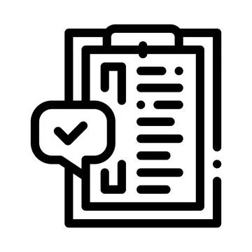 Task list of audit line icon vector illustration Stock Illustration