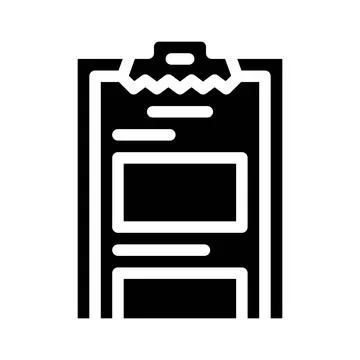 Task list of call center glyph icon vector illustration Stock Illustration