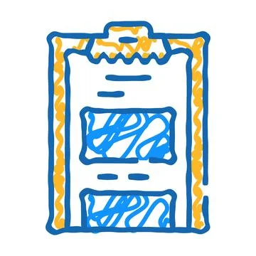 Task list of call center icon doodle illustration Stock Illustration