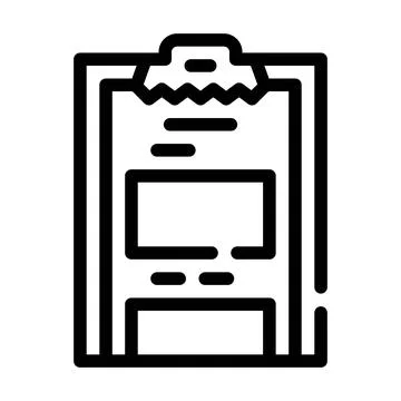 Task list of call center line icon vector illustration Illustrazione stock