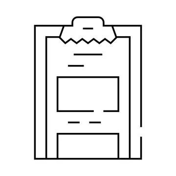 Task list of call center line icon vector illustration Stock Illustration