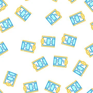 Task list of call center vector seamless pattern Stock Illustration