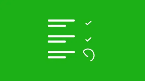 Task List Check Mark Web Interface Animation Chroma Key 4K Stock Footage 338171474