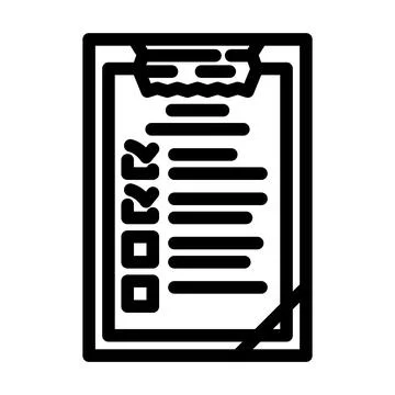 Task list clipboard hybrid work line icon vector illustration 스톡 일러스트